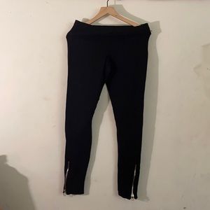 Joes jeans black jeggings with zipper detail
